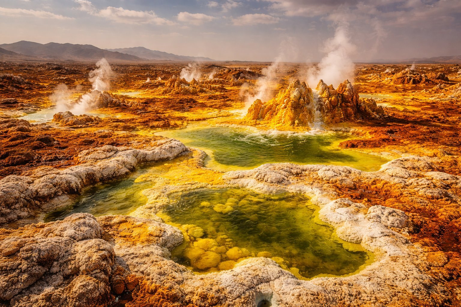 Dallol sulfur springs Danakil Depression Ethiopia