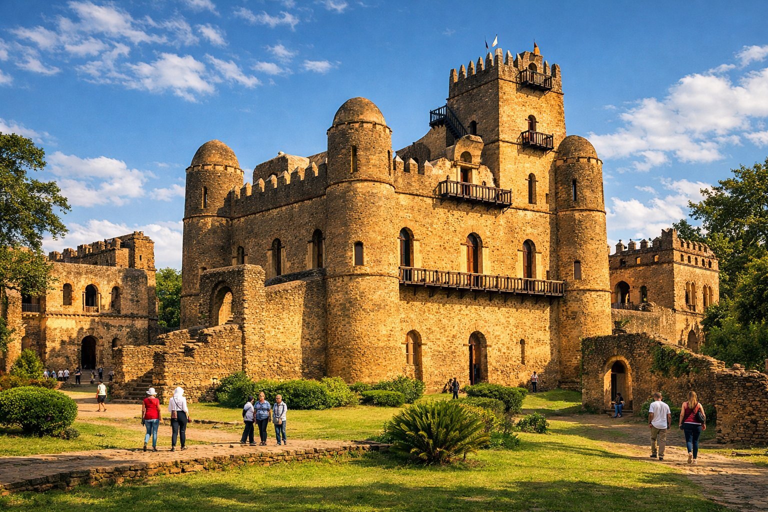 Fasilides Castle in Gondar Royal Enclosure