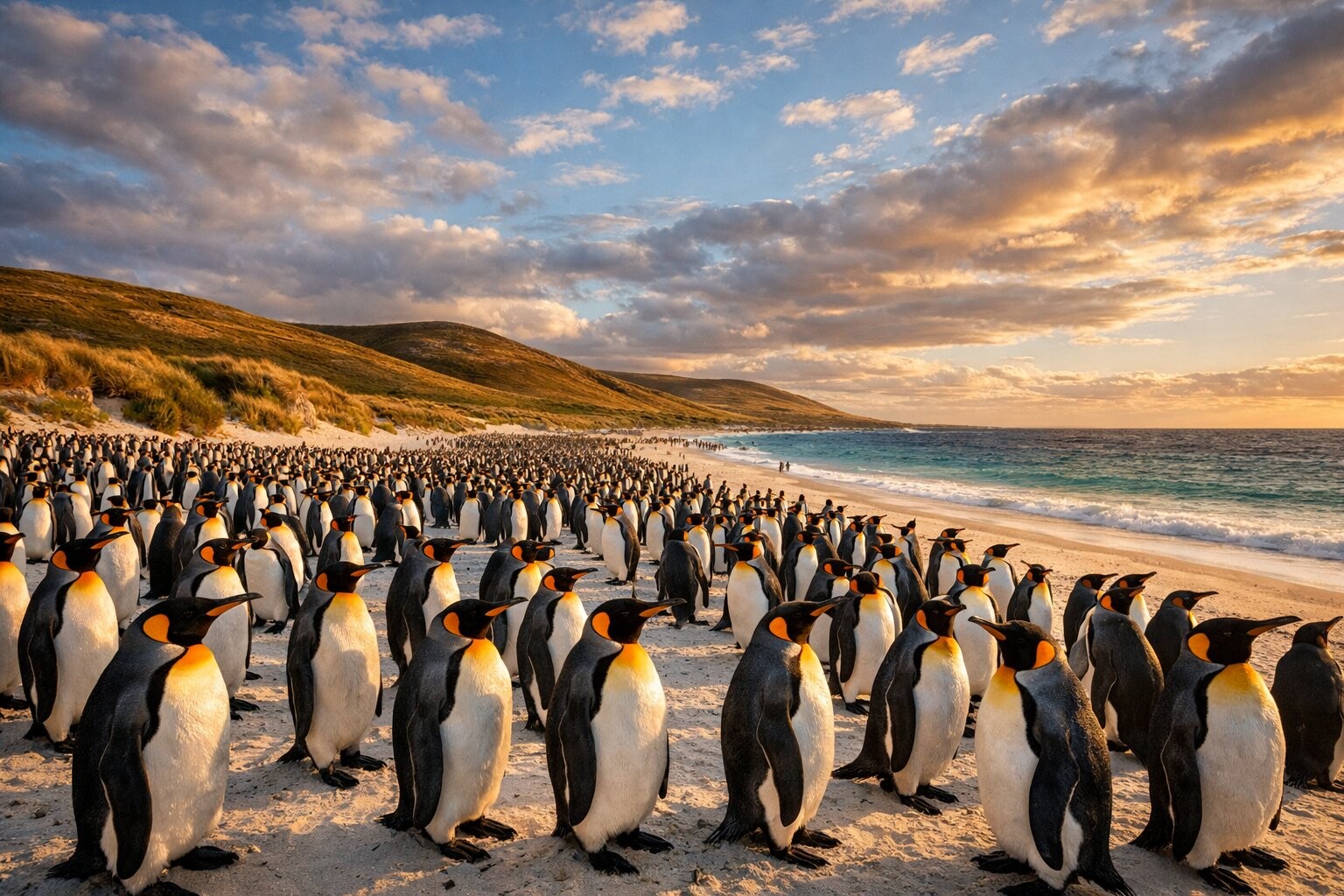 Falkland Islands - King Penguins at Volunteer Point