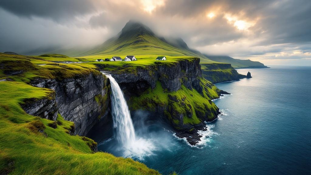Faroe Islands - Múlafossur Waterfall