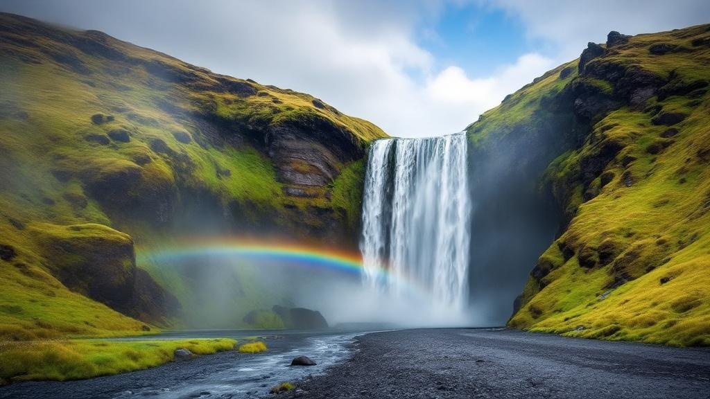 Skógafoss waterfall Iceland
