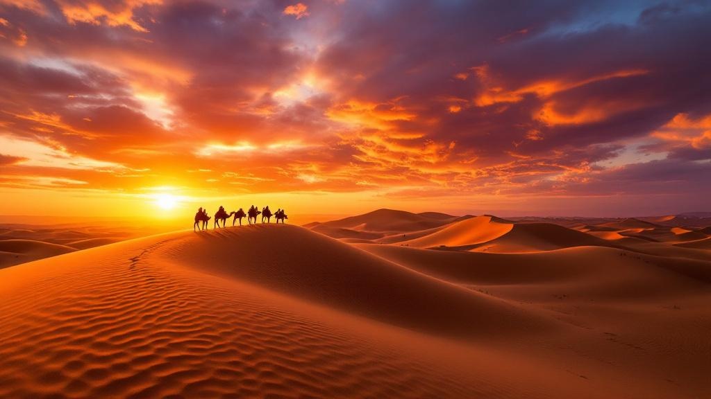 Sahara Desert Morocco sunset
