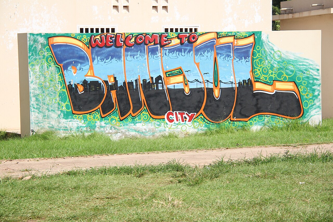 Welcome to Banjul sign