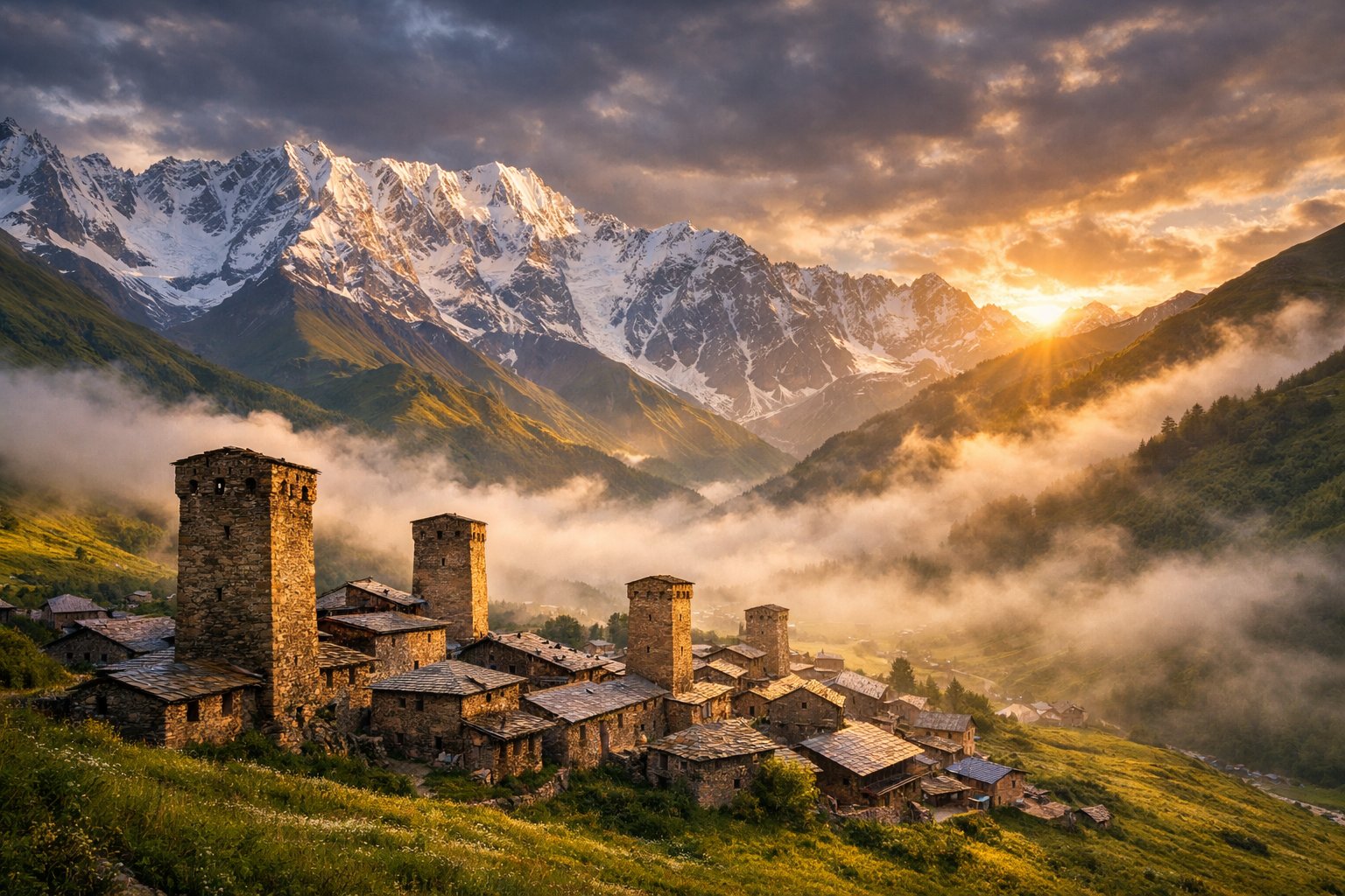 Svaneti medieval towers
