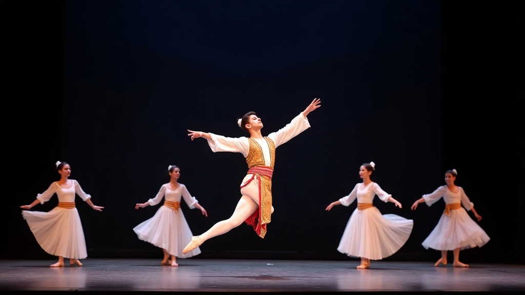 Georgian national ballet performing traditional dance