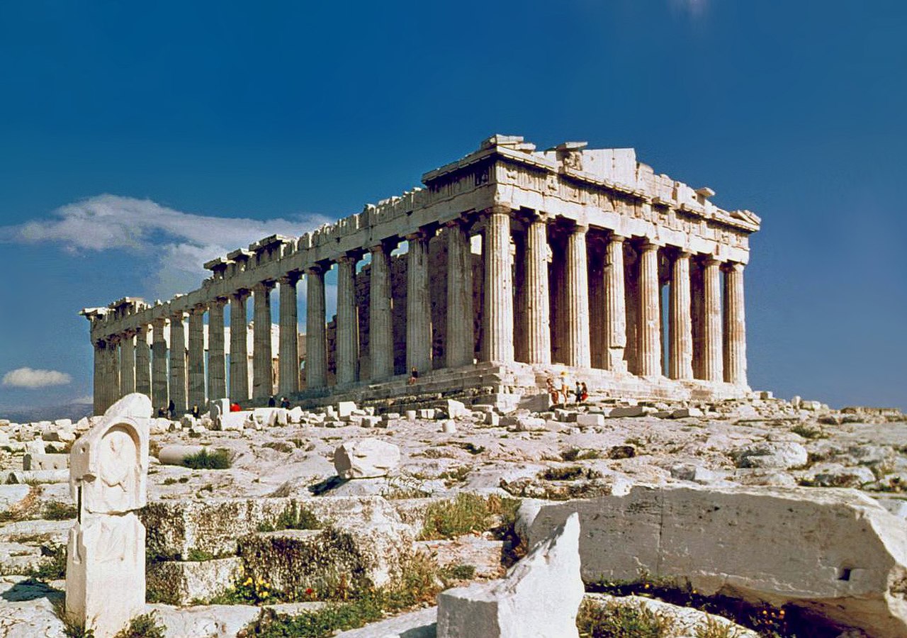 The Acropolis of Athens with the Parthenon temple at golden hour