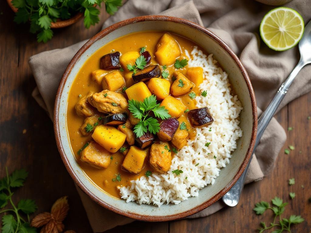 Colombo de Poulet — Guadeloupean chicken curry with rice
