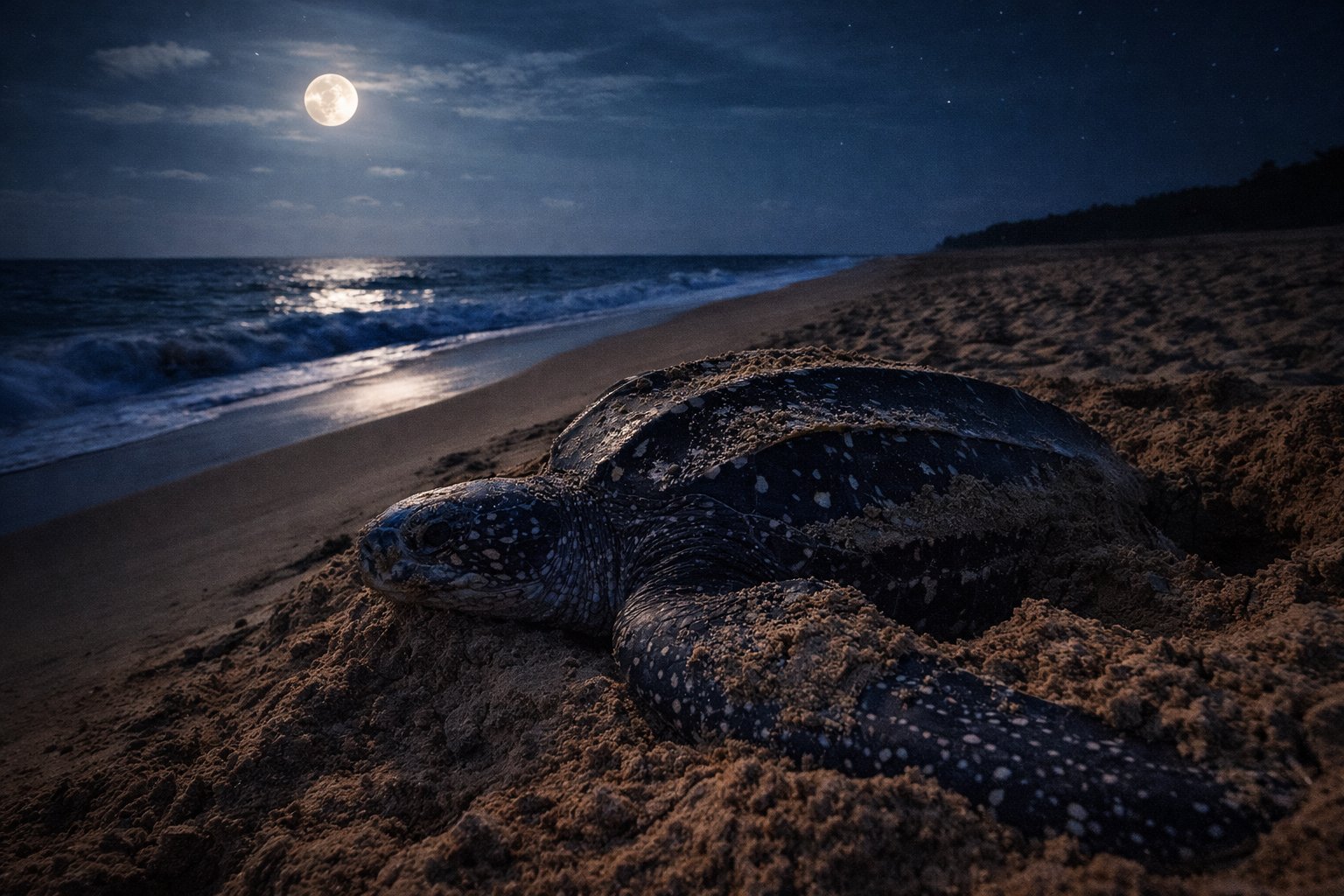 Sea turtle nesting at Shell Beach