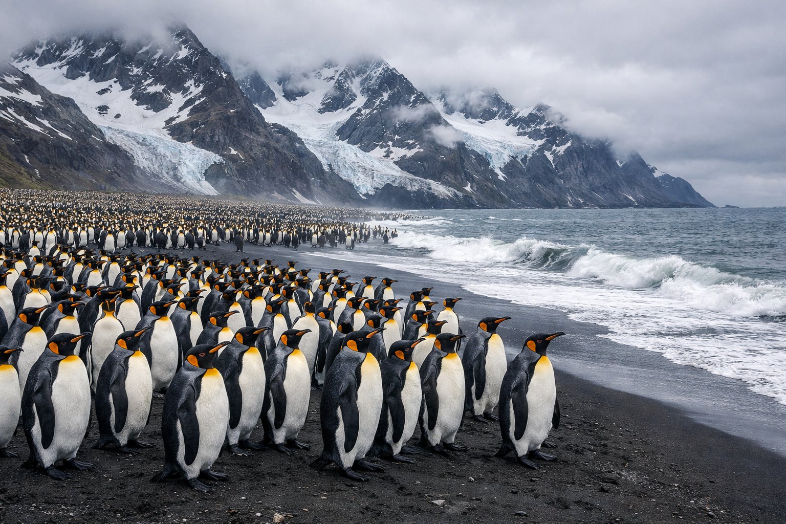King penguins on Heard Island