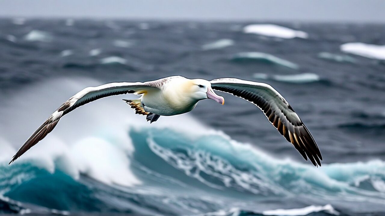 Albatross over Heard Island
