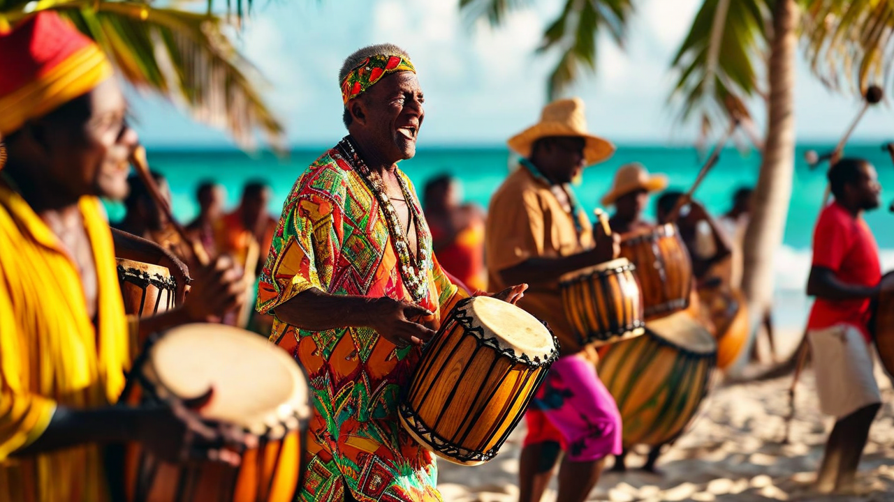 Garifuna dancers in Honduras