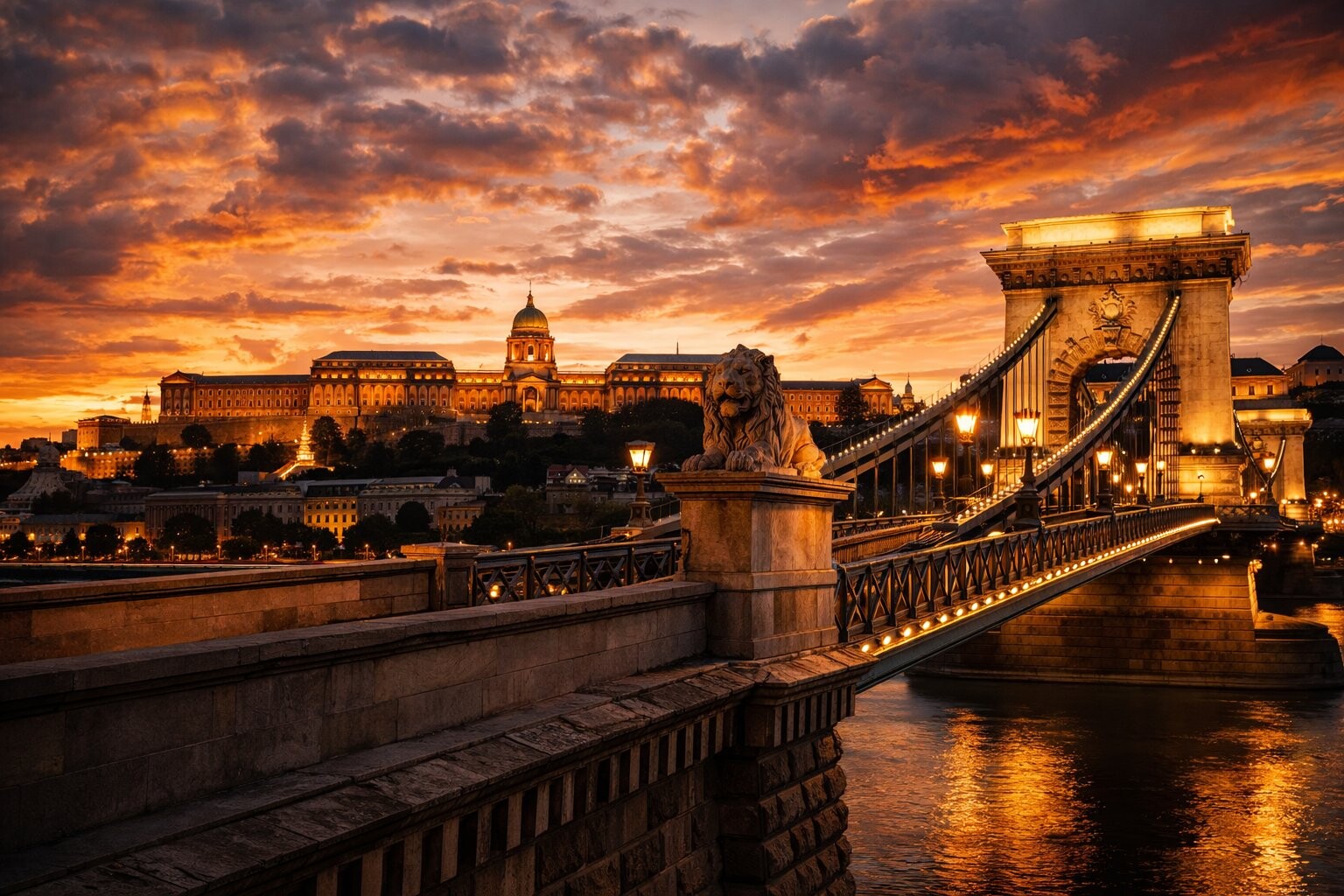 Széchenyi Chain Bridge at Night