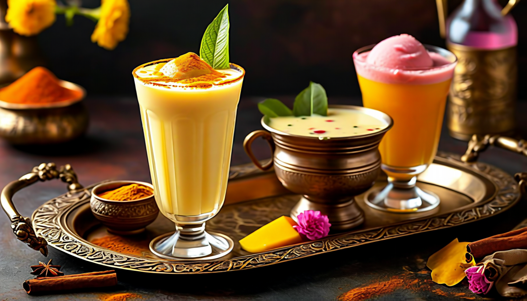 Traditional Indian cocktails and beverages
