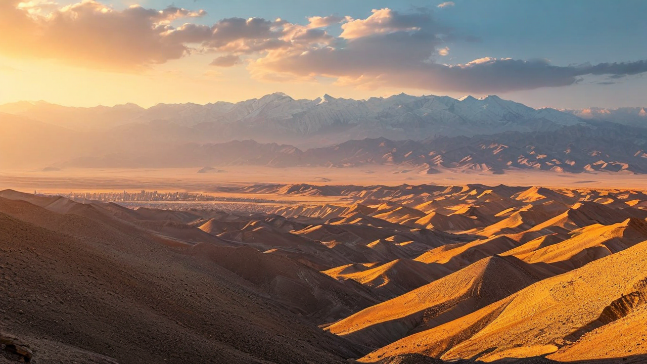 New Athos Monastery overlooking lake with Asia mountains