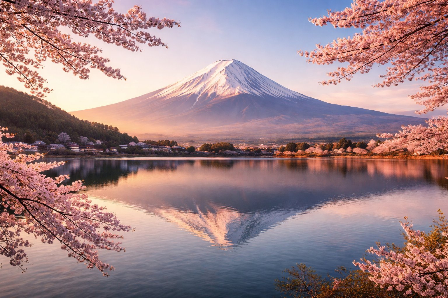 Mount Fuji with Cherry Blossoms
