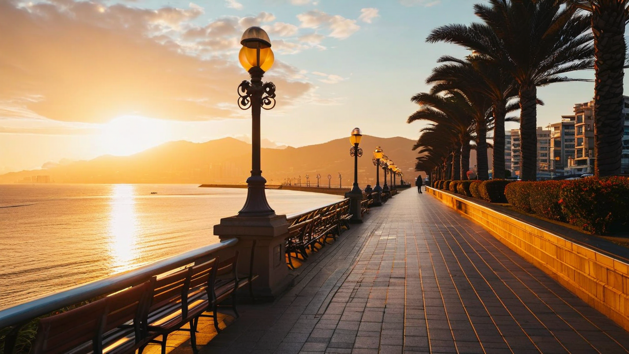 Maseru Seafront Promenade at golden hour