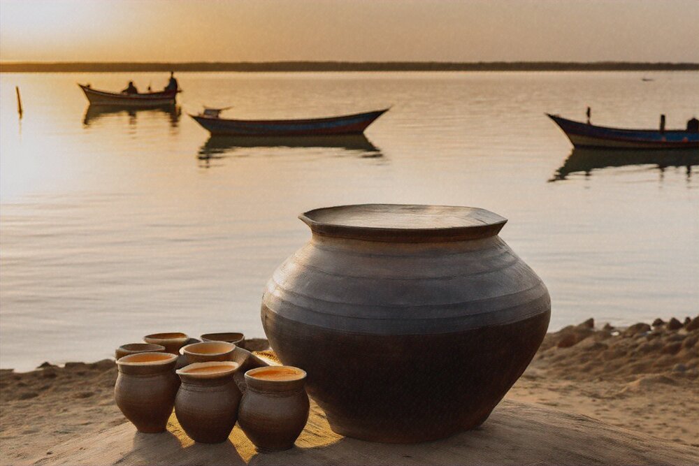 Chibuku sorghum beer Lake Malawi shore