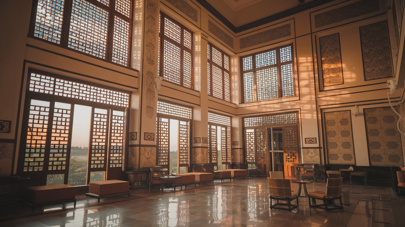 New Athos Monastery Interior with golden iconostasis