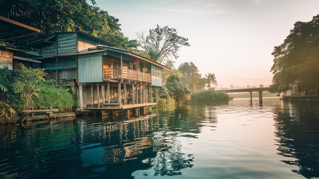 Gagra Colonnade with Tourists