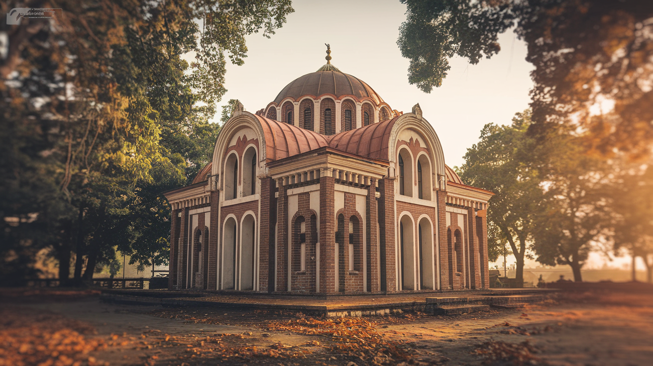 New Athos Monastery at sunset