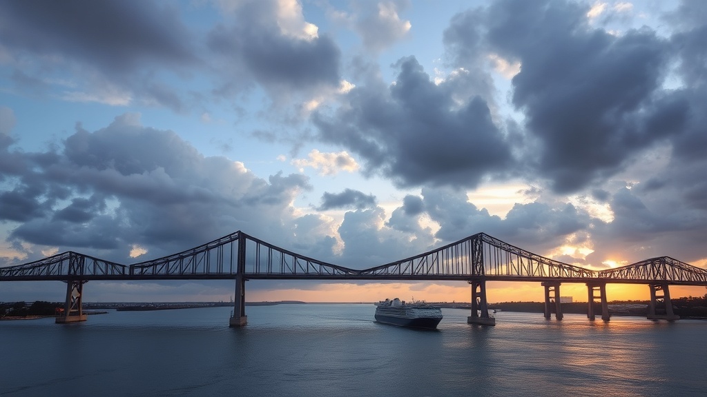 Bridge of the Americas spanning Panama Canal