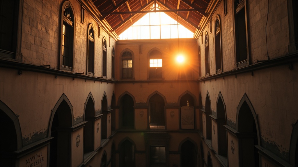 New Athos Monastery Interior with golden iconostasis