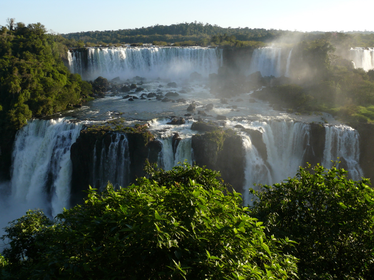 Iguazú Falls and Tango dancers composite