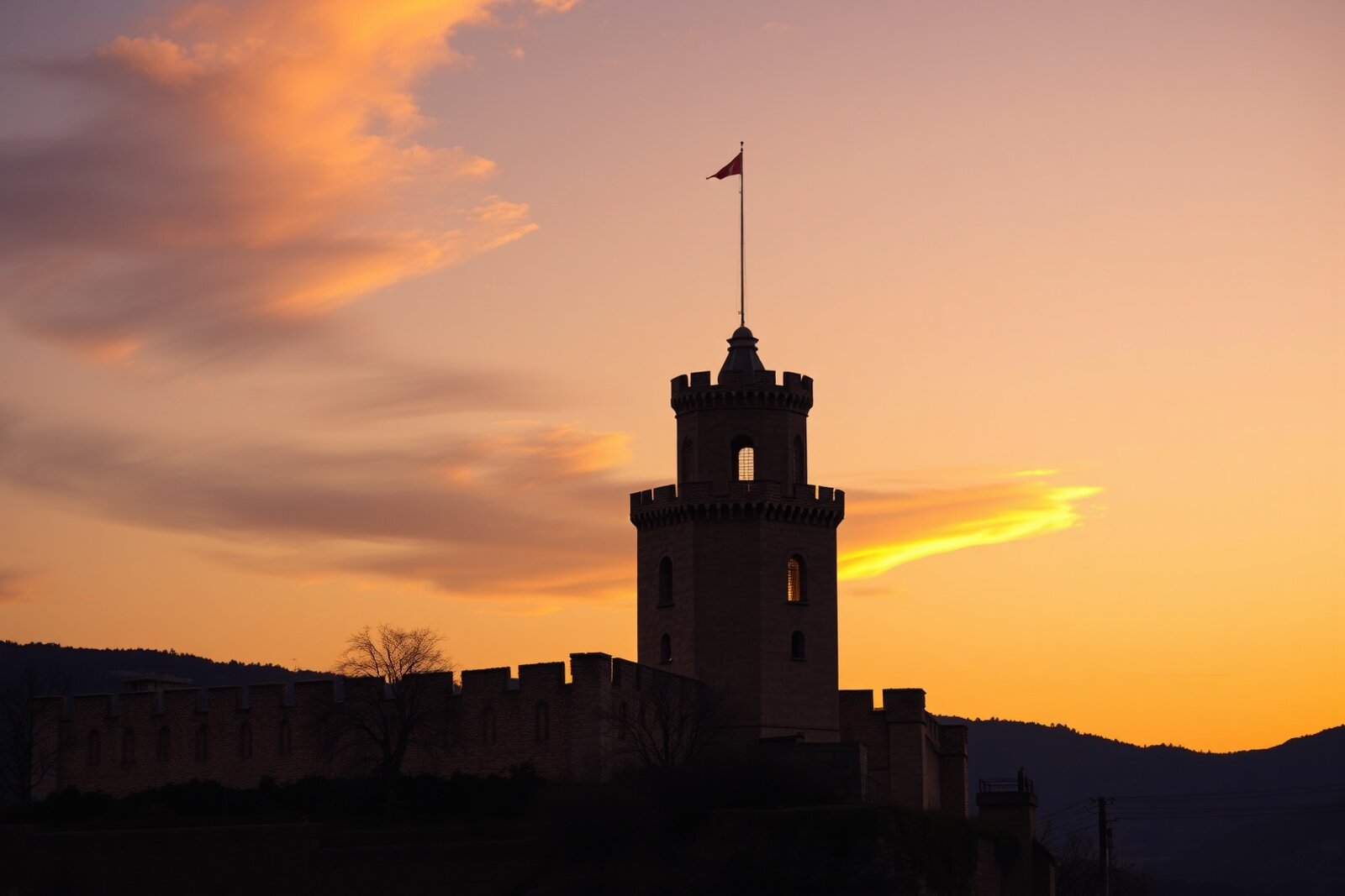 Second Tower (Cesta) at sunset