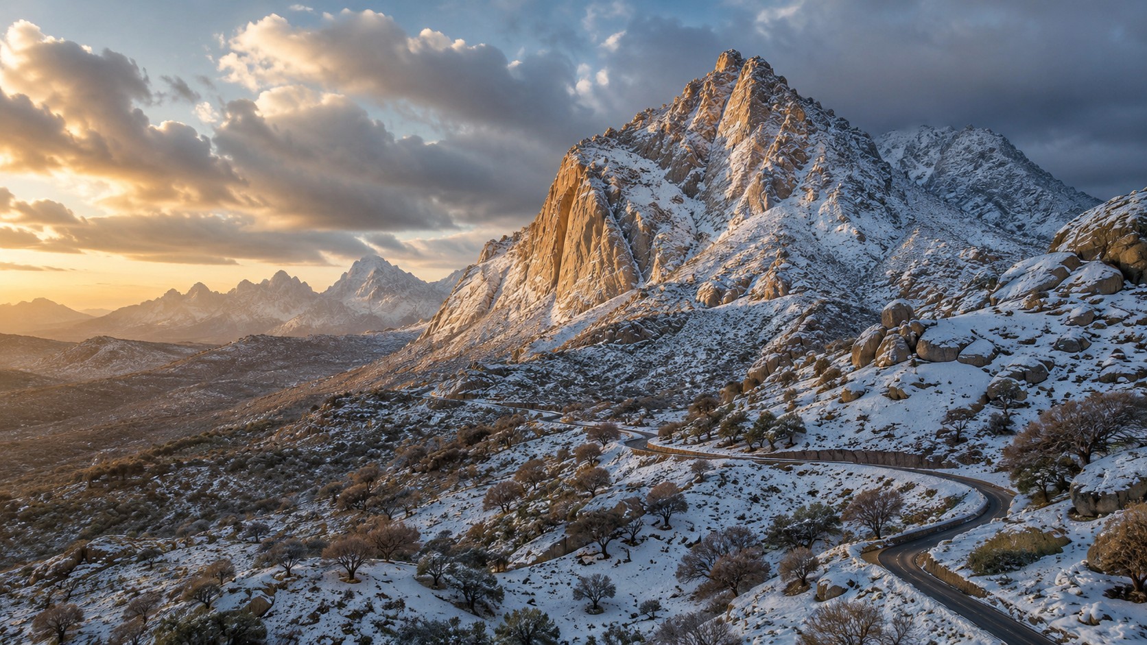 Jabal al-Lawz, a snow-capped granite mountain peak in northwestern Saudi Arabia