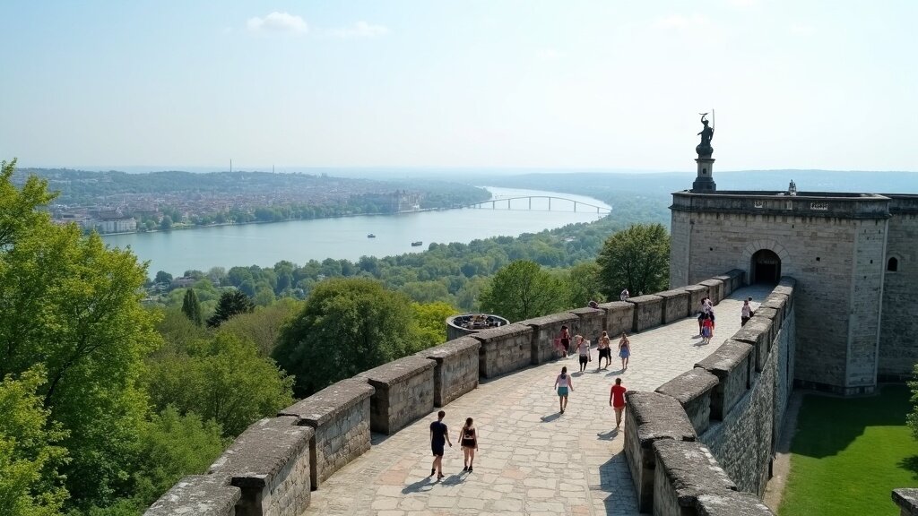 Belgrade Fortress Kalemegdan at sunset
