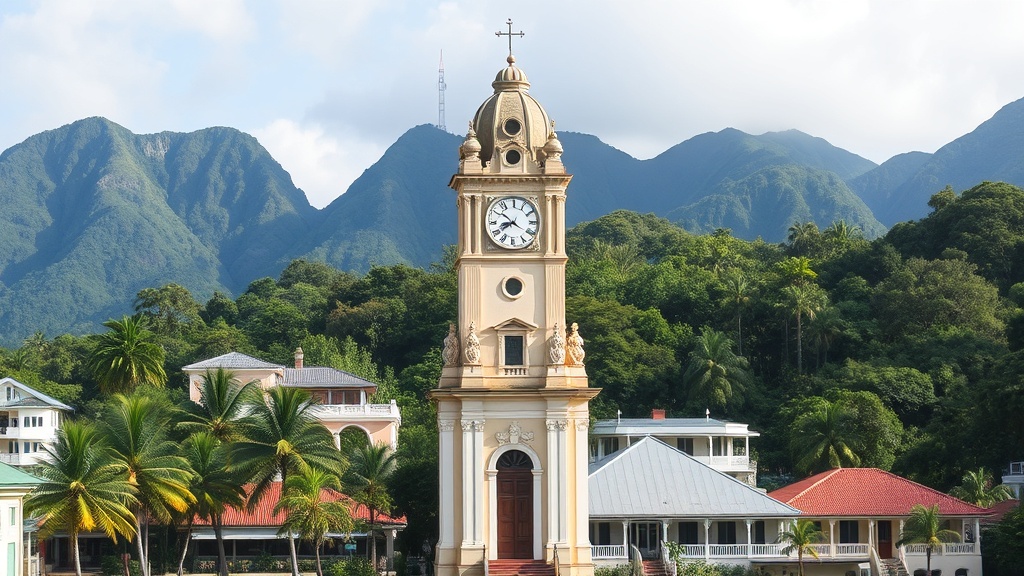 Victoria clock tower and market