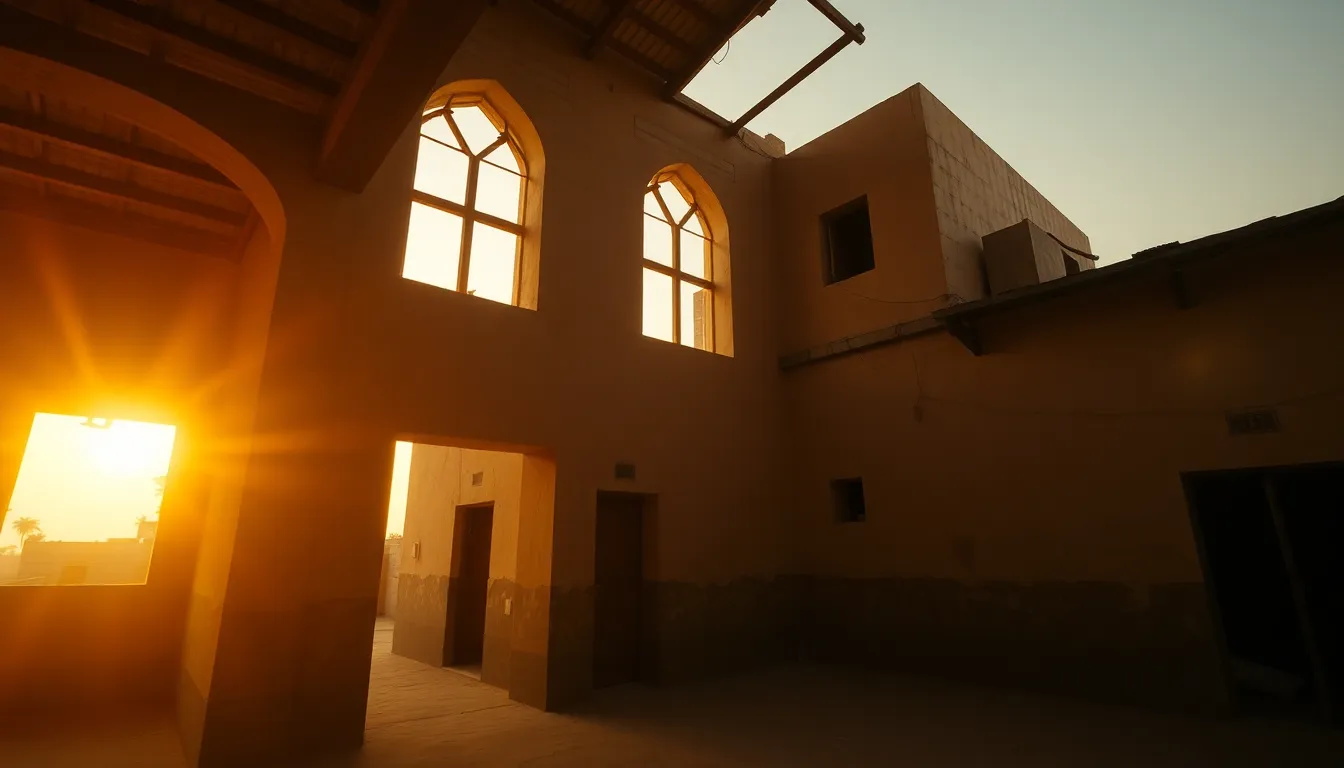 New Athos Monastery Interior with golden iconostasis