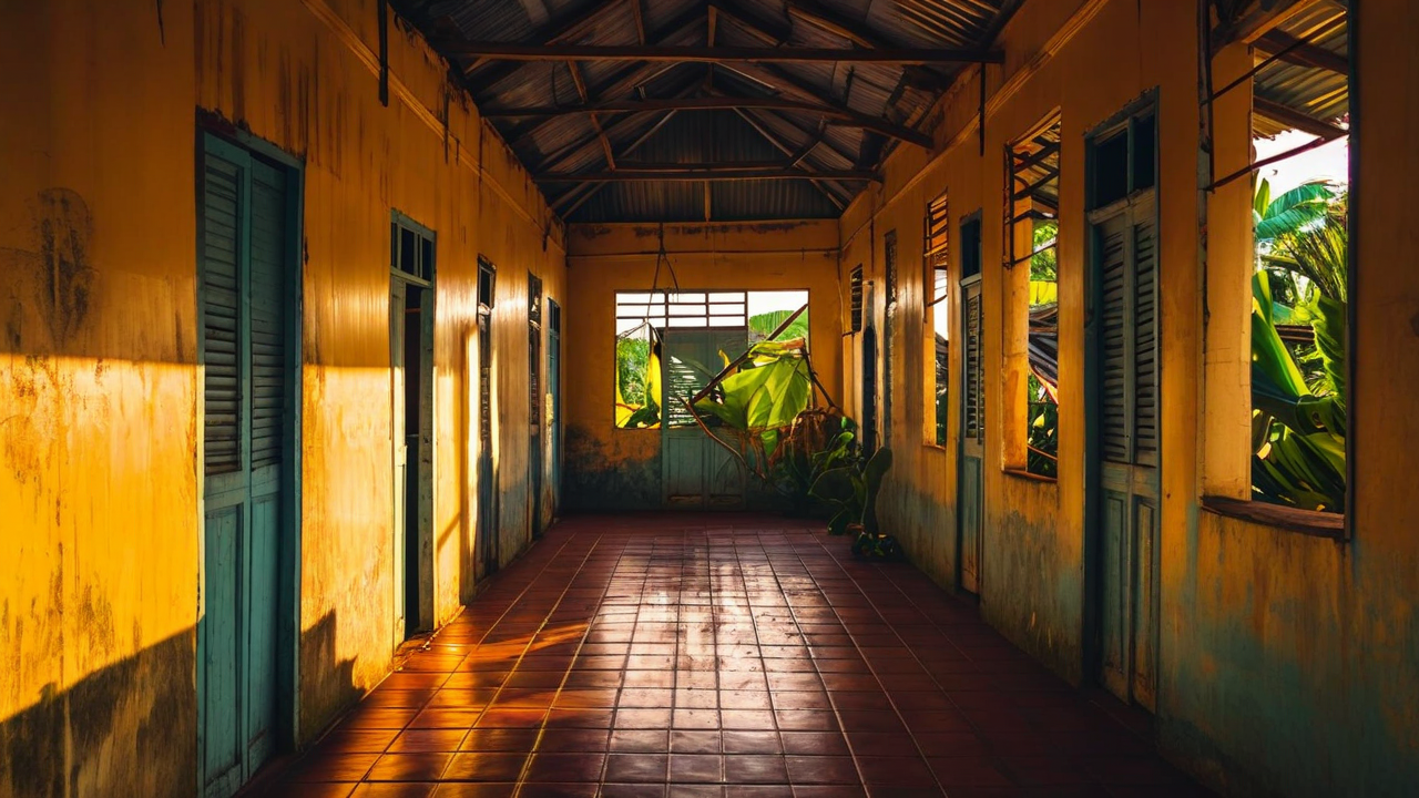 New Athos Monastery Interior with golden iconostasis