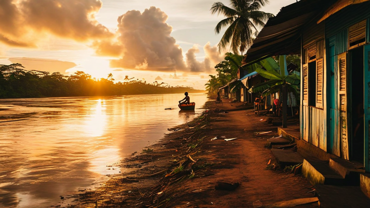 Gagra Colonnade with Tourists