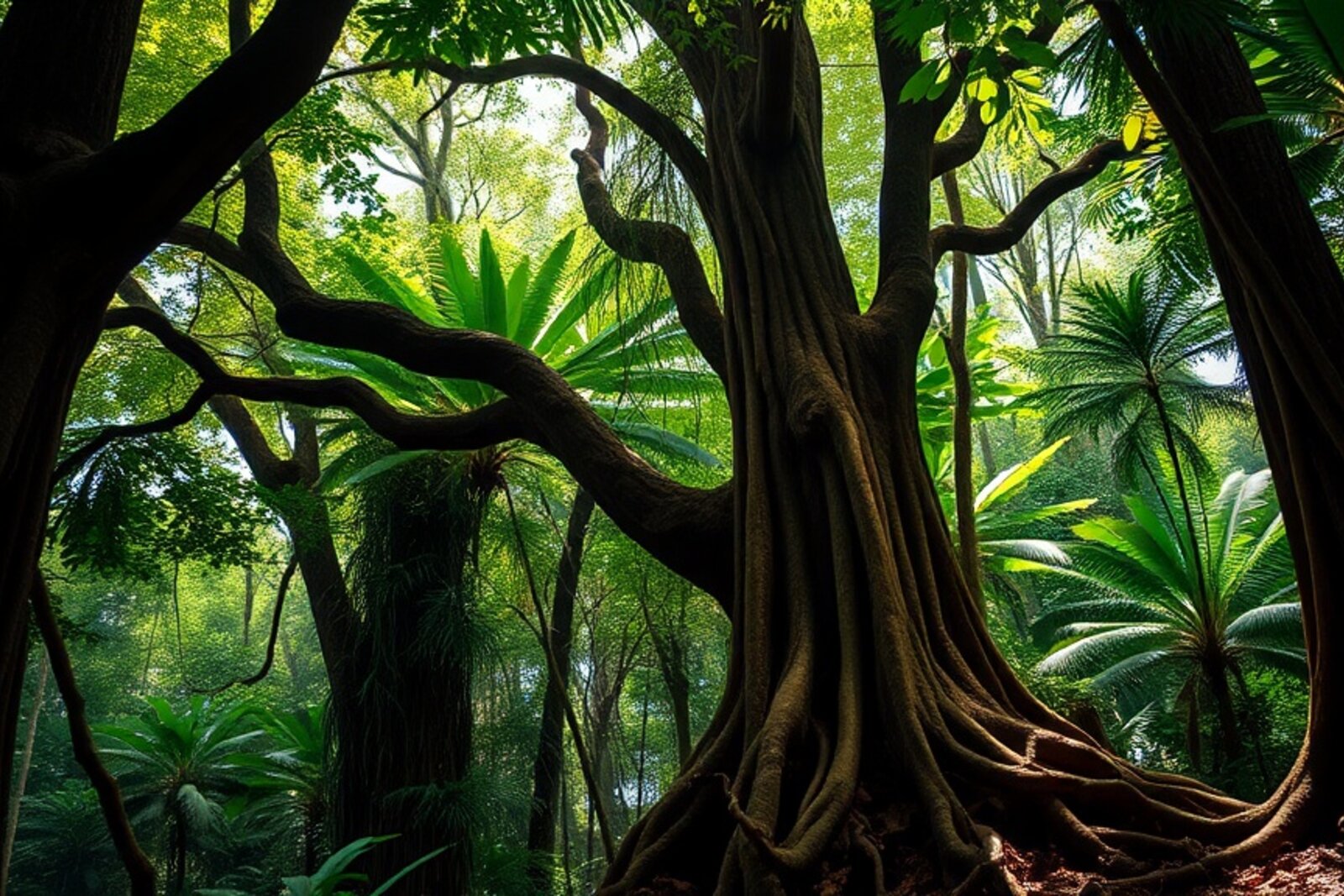 Dense Amazon rainforest canopy in Central Suriname Nature Reserve