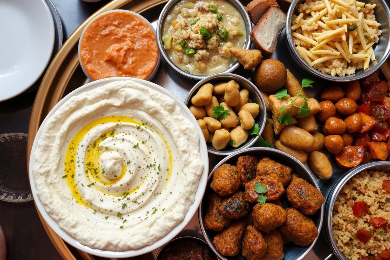 Traditional Syrian mezze