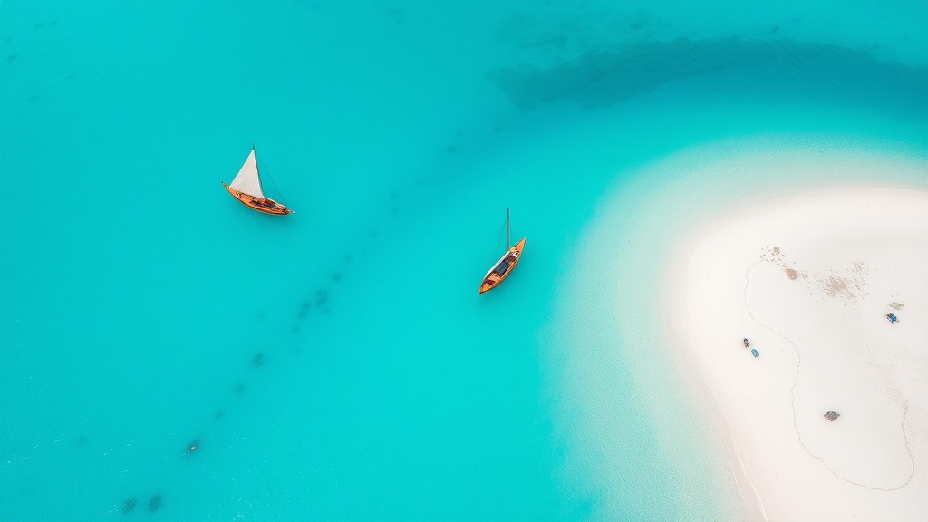 Pristine beach on Mafia Island Tanzania
