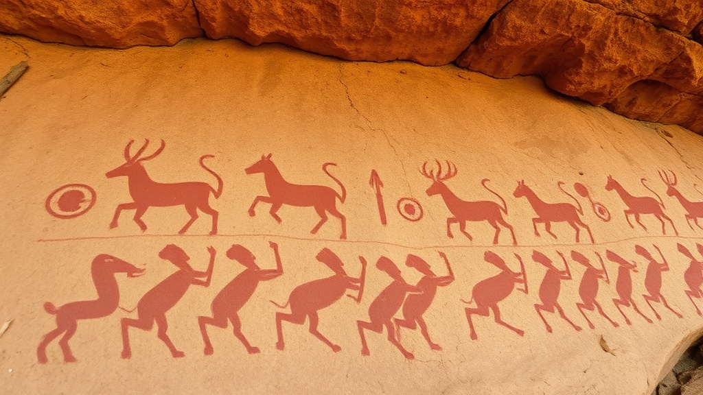 Ancient rock art paintings in Kondoa