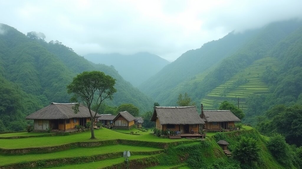 Timor-Leste mountain villages in the highlands