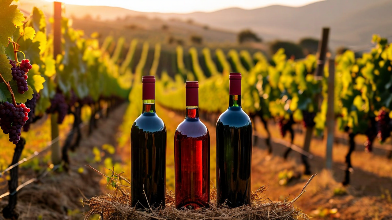 Traditional Timor-Lesten wines Lykhny, Apsny, and Anakopia in vineyard setting