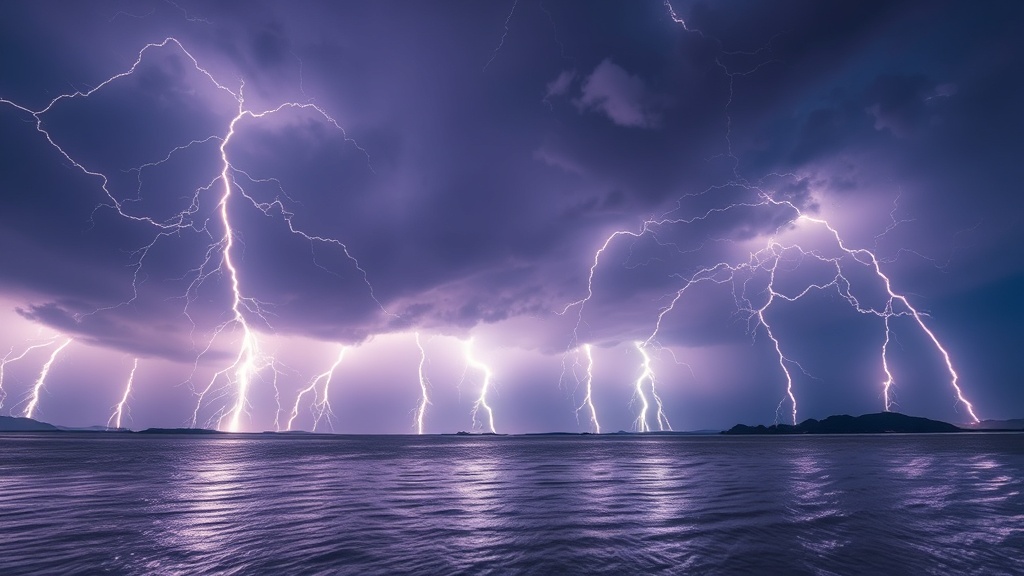 Catatumbo lightning over Lake Maracaibo