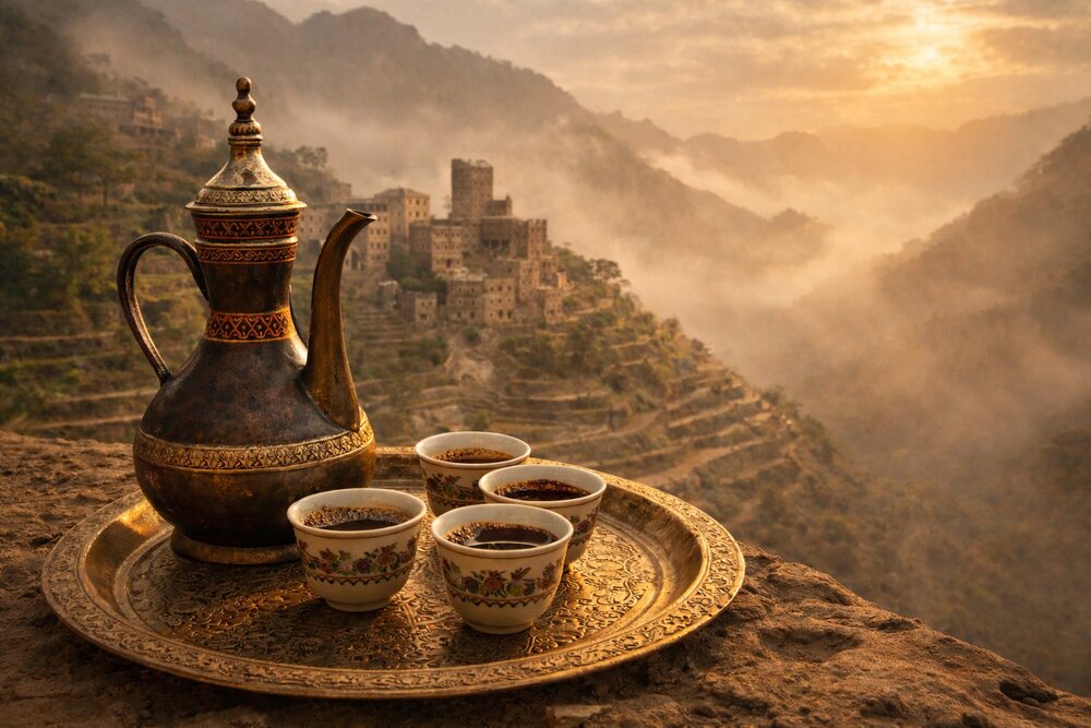 Coffee terraces in the Yemeni highlands