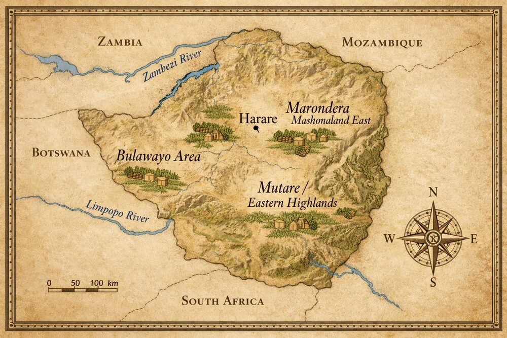 Zimbabwe wine-growing areas